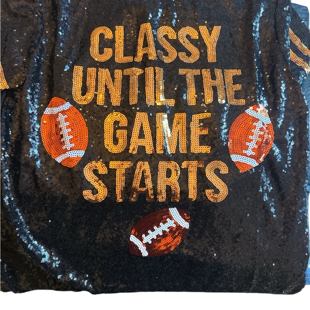 Sequin Classy Until The Game Star Football Dress. L/XL - Picture 5 of 6